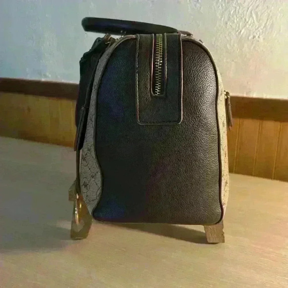 Anne Klein Logo Varsity Stripe Satchel Handbag - Picture 4 of 7